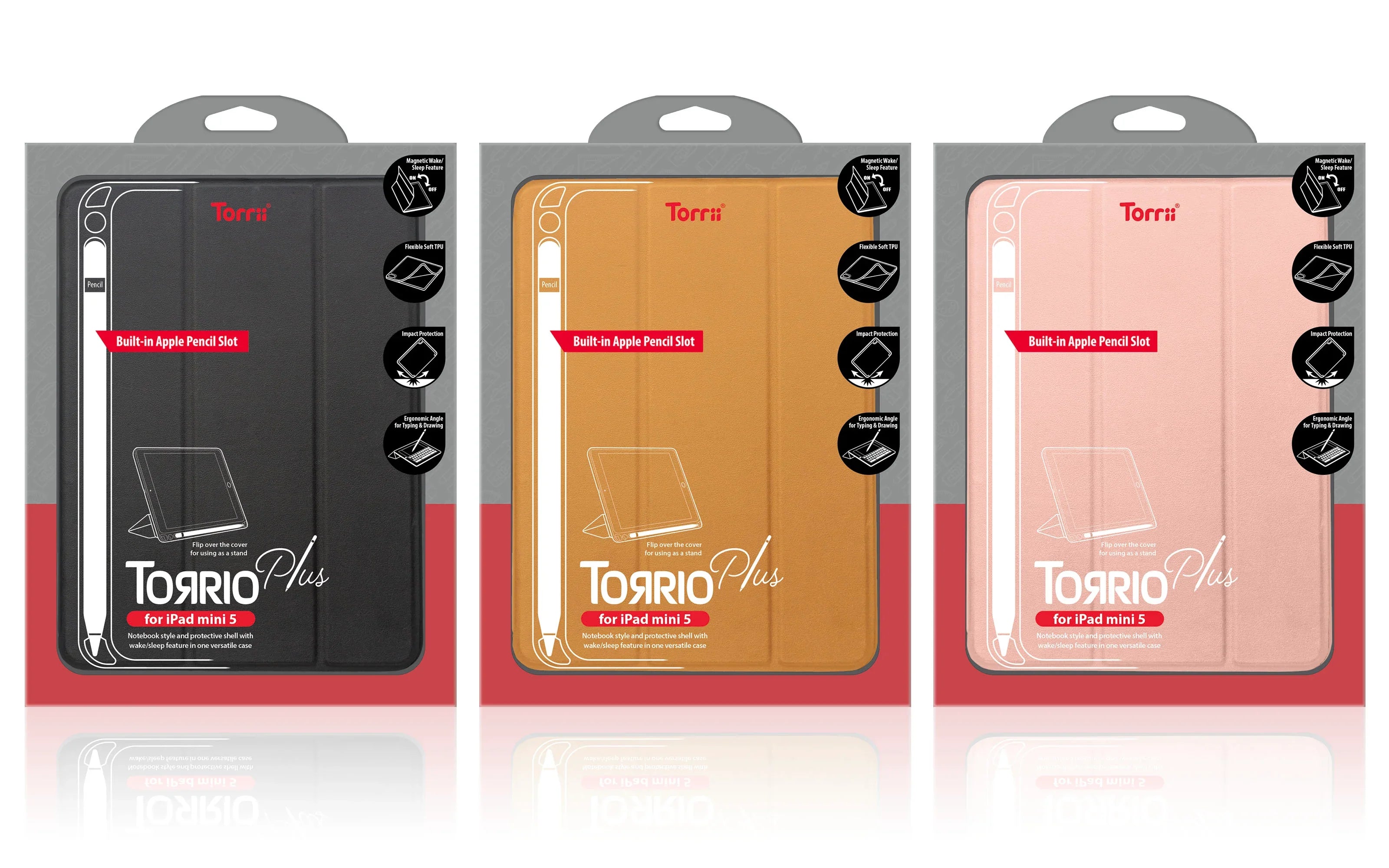 Torrii Torrio Plus Wallet For iPad Mini 5 2019 With Apple Pencil Slot - Brown - Tashqila Torrii Torrio Plus Wallet For iPad Mini 5 2019 With Apple Pencil Slot - Brown - Tashqila
